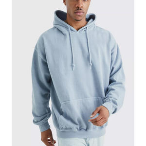 Sweat à capuche Streetwear d'hiver 100% coton épais pour hommes, coupe régulière, double couche, manches longues, impression numérique solide - Product Image 4