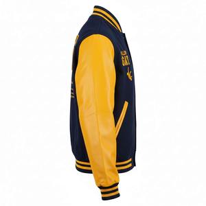 2025 Custom FALL GUY Bordado Logo Varsity Jacket Estilo vintage Regular Chaqueta de cuero de manga larga para unisex - Product Image 5