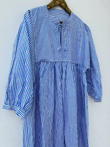 เดรสผ้าฝ้ายพิมพ์ลายดอกไม้สำหรับฤดูร้อนเดรสสไตล์งานปาร์ตี้ทำมือมีพู่ตกแต่ง - Product Image 6