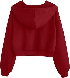 Sudadera con Capucha Corta Personalizada para Mujer, Sudadera Casual de Forro Polar de Manga Larga, Estilo Oversize - Product Image 2
