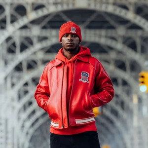 Chaquetas Avirex para Hombre Hechas de Cuero de Alta Calidad con Logotipo Personalizado, Chaqueta Averix Roja para Hombre de Cuero Grueso con Logotipo Personalizado en Oferta - Product Image 1