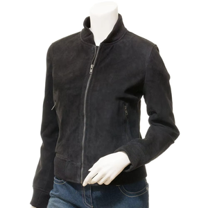 Chaqueta de Cuero para Mujer, Forrada con Piel de Oveja, Cierre Frontal con Cremallera, Estilo Deportivo, Transpirable, para Invierno - Product Image 2