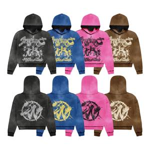 Sudaderas con capucha rosas personalizadas con diseño de logotipo estampado Puff ropa de calle cálida de invierno para mujeres logotipo personalizado posición frontal - Product Image 1