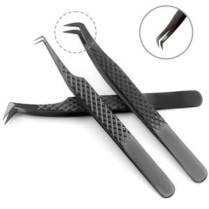 อุปกรณ์ต่อขนตาคุณภาพสูง ทนทาน ผลิตจากสแตนเลสสตีล ปลายเฉียงสีดำ ป้องกันไฟฟ้าสถิต ปลายหยัก ขนาด 10 มม. รุ่น HN - Product Image 2