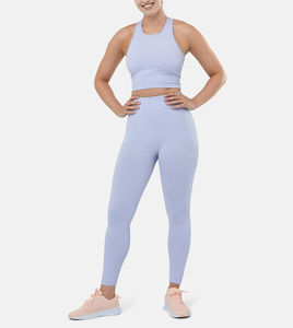 Gris taille haute Yoga ensemble pour femmes élégant poche Design Leggings Sexy mode soutien-gorge Shorts respirant Gym Fitness porter solide - Product Image 1