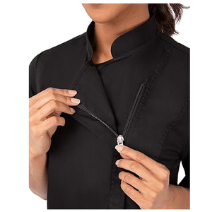 Chaqueta de Chef para Mujer, Manga Corta, Algodón y Poliéster Tejido con Cierre, Uniforme de Cocina para Restaurante y Bar, Miden International Wholesale - Product Image 6