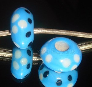 Cuentas de vidrio, cuentas con agujeros grandes, fabricación de joyas, cuentas decorativas, accesorio DIY, pulsera, collar, colgante, accesorio para hacer joyas - Product Image 4