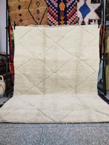 Tapis marocain BENIOURAIN moderne en laine, tissé à la main, à poils longs, épais, rembourré, adapté aux animaux domestiques, tapis de prière pour la maison, salon - Product Image 2