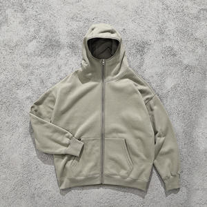 เสื้อฮู้ดผู้ชายแบบรูดซิปรูดซิปปกซิปขนาดใหญ่พิเศษ350ก. สินค้าขายดี - Product Image 6