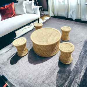 Factory Superior Quality New Style <b>Inflatable</b> Outdoor Ottoman and Table Garden Kitchen Outdoor Set Bamboo Ottoman - Product Image 2