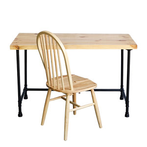 120x60cm Pine Wood <b>Desk</b> and Winder Wooden Chair Combo CB68205 for <b>Computer</b> Use - Product Image 1