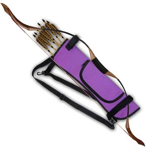 Carquois de flèche de tir à l'arc de chasse en cuir PU de haute qualité avec plume en plastique imprimé de Logo personnalisé - Product Image 3