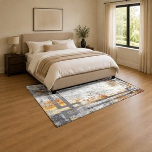 Tapis chenille antidérapant RUGS DEPOT LXDP-0732, multicolore, neutre, traditionnel, oriental, imprimé numériquement, lavable en machine, vente en gros - Product Image 3
