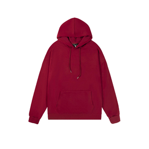 Fleece Lined Hoodie Cotton Fabric <b>Pullover</b> Sweatshirt With Simple Design Warm And Breathable For Outdoor And Home Activities - Product Image 5