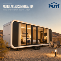 Café mobile créatif Apple Cabin, unité commerciale préfabriquée haut de gamme avec grandes fenêtres vitrées pour les zones touristiques pittoresques