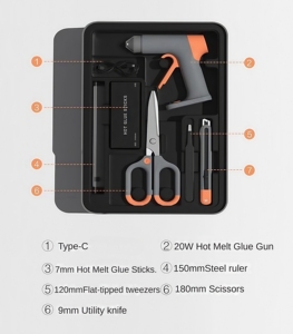 Kit de herramientas para el hogar con capas apilables <span class=keywords><strong>ABCDEF</strong></span> | Diseño de 6 niveles para un fácil almacenamiento | Juego completo de reparación de Bricolaje y Hogar - Product Image 6