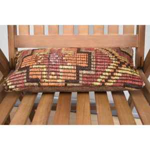 Brown Wool Kilim Patchwork <b>Pillow</b> 8x16 Inch Luxury Vintage Leaves Decorative Accent Cushion for Sofa Woven Technique - Product Image 4