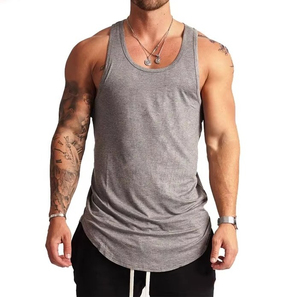 New Arrival Solid Color Pure Cotton Casual <b>Men's</b> Tank Top Quick Dry Breathable High Quality - Product Image 1