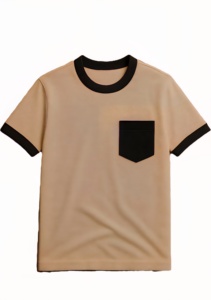 T-shirt pour homme 100% coton, col rond, coupe classique, haute qualité, tendance, 260 grammes, manches courtes, décontracté, motif uni, tricoté, vierge - Product Image 6