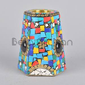 Brûleur d'encens en mosaïque incrusté-Brûleur d'encens catholique Brûleur de bouteille d'encens, brûleur d'encens de Dubaï, personnalisable par Bela Artisan - Product Image 2