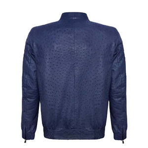 Chaqueta Casual para Hombre, de Cuero, Larga, de Lona, Delgada, con Cierre de Cremallera, Forro de Satén, Cierre Frontal con Cremallera - Product Image 4