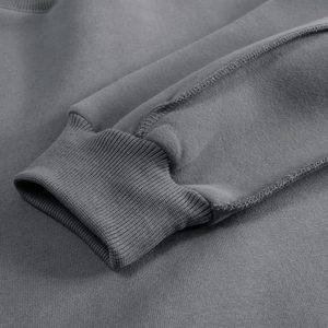 Top corto de lana personalizado para mujer, sudadera de manga larga, Sudadera de cuello redondo recortada de Material de algodón 100% - Product Image 3