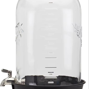 2.9 Gallon <b>Glass</b> Drink Dispenser with Metal Rack - Product Image 3