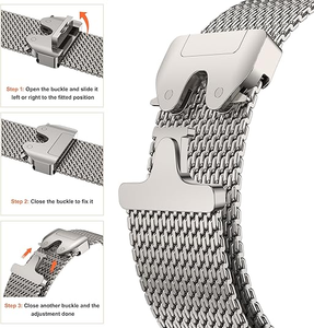 Milanese Lưới Vòng ban nhạc với có thể điều chỉnh dù kiểu khóa cho Apple Watch iWatch Ultra 2/Ultra/SE/Series 10/9/8/<span class=keywords><strong>7</strong></span>/6/5/4 - Product Image 4