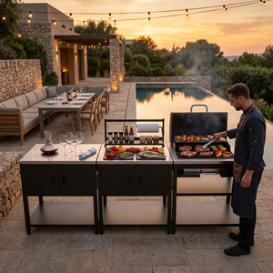 Conjunto de Parrilla Modular Prefabricada de Acero Inoxidable Personalizada, Cocina Exterior Completa Impermeable <span class=keywords><strong>con</strong></span> Refrigerador y <span class=keywords><strong>Horno</strong></span> - Product Image 3