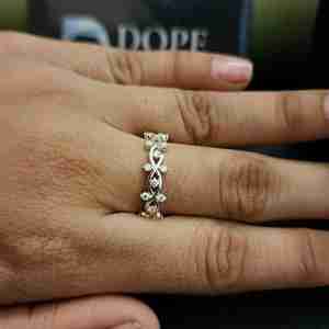 Adorable Anillo de Compromiso DOPE JEWELLS DLR-0096 de Oro Sólido de 14 Quilates con Piedra Natural, Certificado IGI, Unisex para el Día de Compromiso - Product Image 6