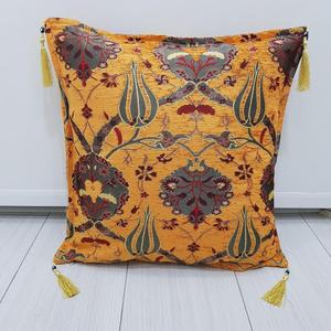 45x45 cm Lale Desenli Minder No 2 Karamel Decorative and <b>Throw</b> <b>Pillow</b> - Product Image 1