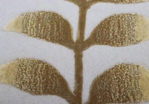 Alfombra de área de pelo medio hecha a medida, moderna, con patchwork floral, de lana y tencel, tuftada a mano, con reverso antideslizante, apta para mascotas, de pelo cortado. - Product Image 3