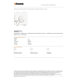 Bticino AM5711 Matix termostato 230V bianco a temperatura controllata (TDS) - Product Image 4