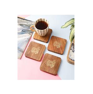 Best Selling Classic Style Round Pine Tree Slices Natural Wooden Coasters for Weddings Free Shipping Wholesale Options Available - Product Image 3