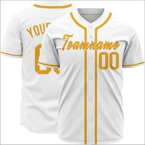 Usine en gros hommes Baseball Jersey jeunesse impression personnalisée à manches courtes vêtements de sport respirant uniforme - Product Image 1