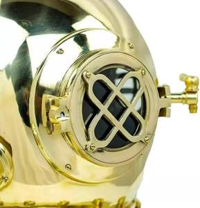 Casco de Buceo Antiguo de Latón de 18 Pulgadas, Casco de Buceo Clásico de la Marina de los Estados Unidos, Modelo Mark V, Dorado - Product Image 3