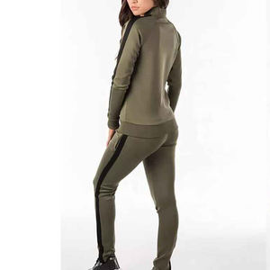 Ensemble de survêtement à patchwork écologique automne-hiver pour femme, 2 pièces pour le sport - Product Image 2