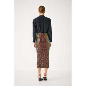 Falda midi de cintura alta con lentejuelas - Product Image 5