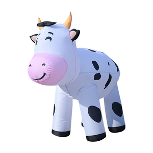 วัวเป่าลมขนาด 6 ฟุต สำหรับตกแต่งคริสต์มาส ของตกแต่งสัตว์เลี้ยงในฟาร์มขนาดใหญ่ สำหรับตกแต่งสวนกลางแจ้ง งานปาร์ตี้ วันหยุด - Product Image 2