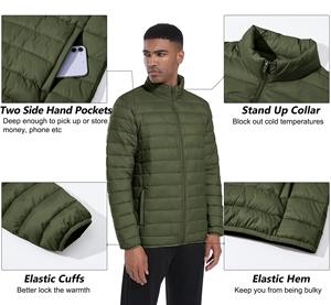 Chaqueta acolchada personalizada para hombre, abrigo de invierno, impermeable, ligera, cálida, proveedor de ropa de abrigo, venta al por mayor - Product Image 5