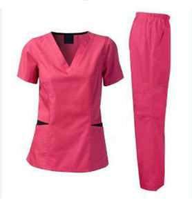 Venta al por mayor personalizado antiarrugas belleza médica Unisex Hospital ropa Tops traje de algodón enfermería uniformes conjuntos para mujeres - Product Image 6