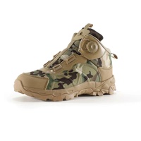 Bottes tactiques décontractées de randonnée respirantes en cuir camouflage personnalisées OEM pour toutes les saisons