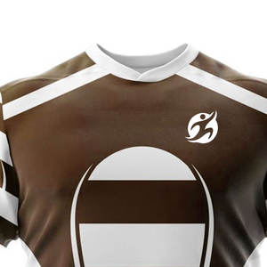 Ensemble d'uniformes de rugby personnalisables Maillot et short en polyester 100% de haute qualité Imprimé durable Logo de votre propre marque pour les vêtements de football - Product Image 6