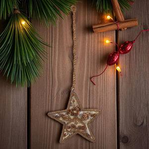 Adorno de bordado en forma de estrella, árbol de Navidad decorativo o acento para el hogar, regalo único para vacaciones, amigos y amantes de la artesanía - Product Image 4