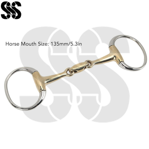 Mejor proveedor: Bocados de silla de montar de alta resistencia con anillo en D, boquilla de acero inoxidable, soporte lateral estable que evita el deslizamiento del bocado, para entrenamiento. - Product Image 3