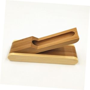 Estuche de madera para bolígrafos Mangowood, caja de madera para bolígrafos, estuche para artículos de papelería, estuche para lápices, soporte plegable para bolígrafos, estuche tipo concha para lápices - Product Image 3