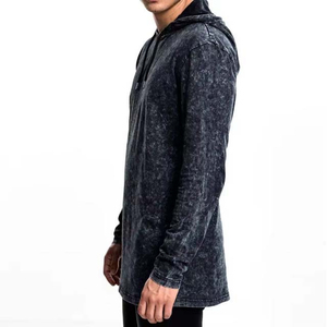 Sweat à capuche lavé à l'acide pour hommes pull-over surdimensionné et lourd sweat à capuche lavé personnalisé streetwear uni sweat à capuche meilleur prix - Product Image 6