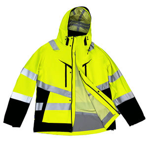 Soft Shell <b>Orange</b> Work Wear Safety Clothing <b>Hi</b> <b>Vis</b> Security Work Clothing Reflective Safety Winter <b>Jacket</b> for Men - Product Image 4