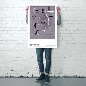 Bauhaus <b>Poster</b> Four Parts by Wassily Kandinsky Paper Wall Art - Product Image 2