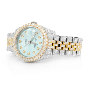 Reloj de Cuarzo para Hombre de Acero Inoxidable con Diseño de Lujo, Esfera de Cristal y Moissanita Iced Out - Product Image 2